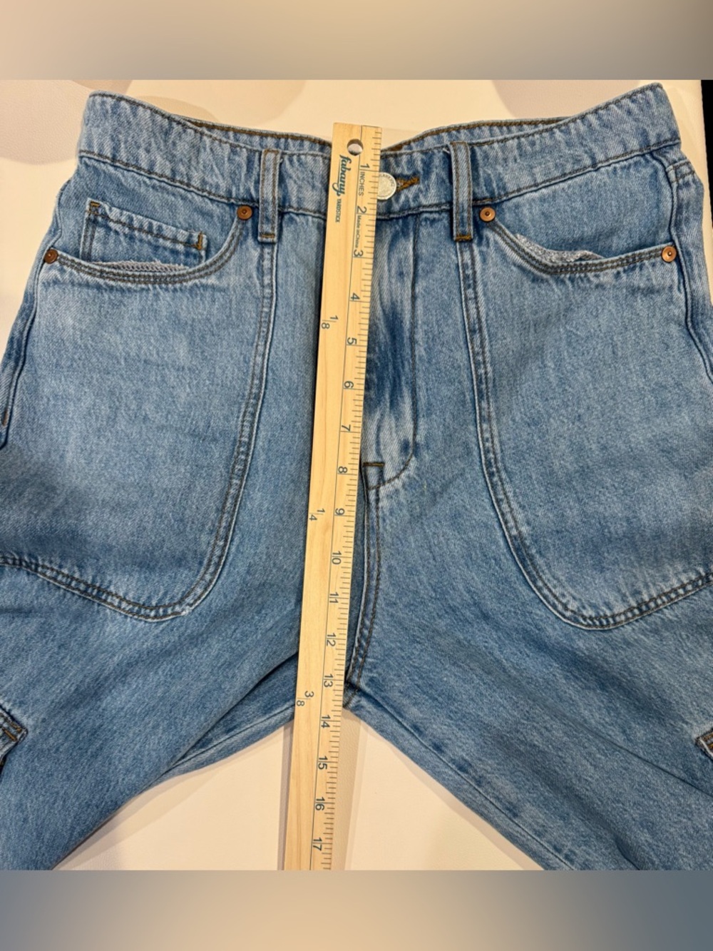 Blank NYC Franklin Light Blue Wide-Leg Cargo Jeans - Picture 7 of 11